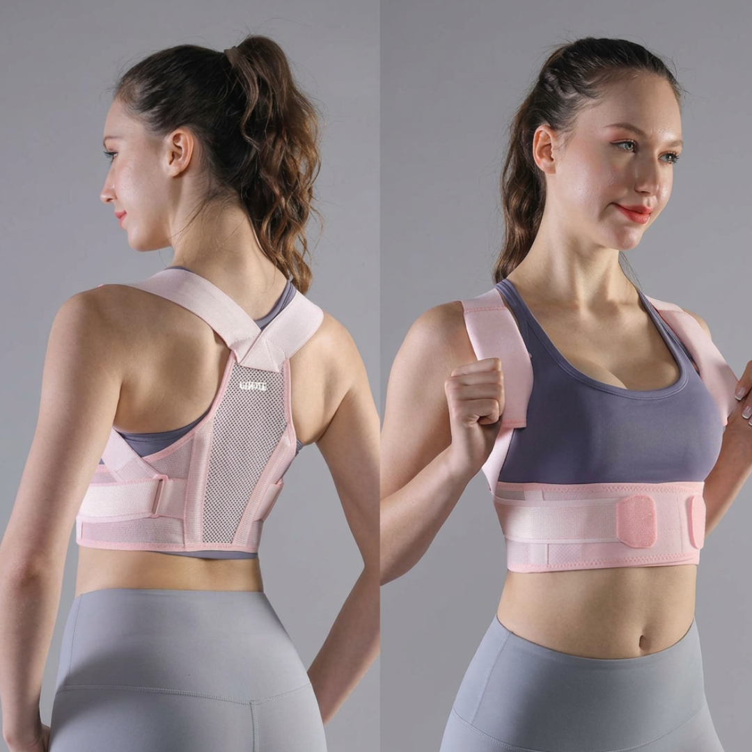 The "Vaosi" — Posture Support Brace | Black, White & Pink
