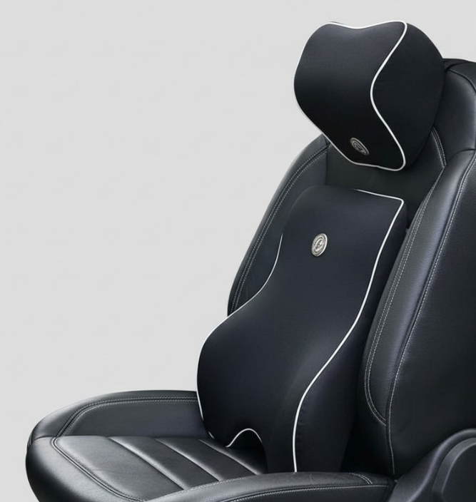 The "Restwell" — Memory Foam Lumbar & Headrest Cushion